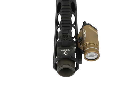 Streamlight TLR-1 HL FDE flashlight features an integrated picatinny rail mount